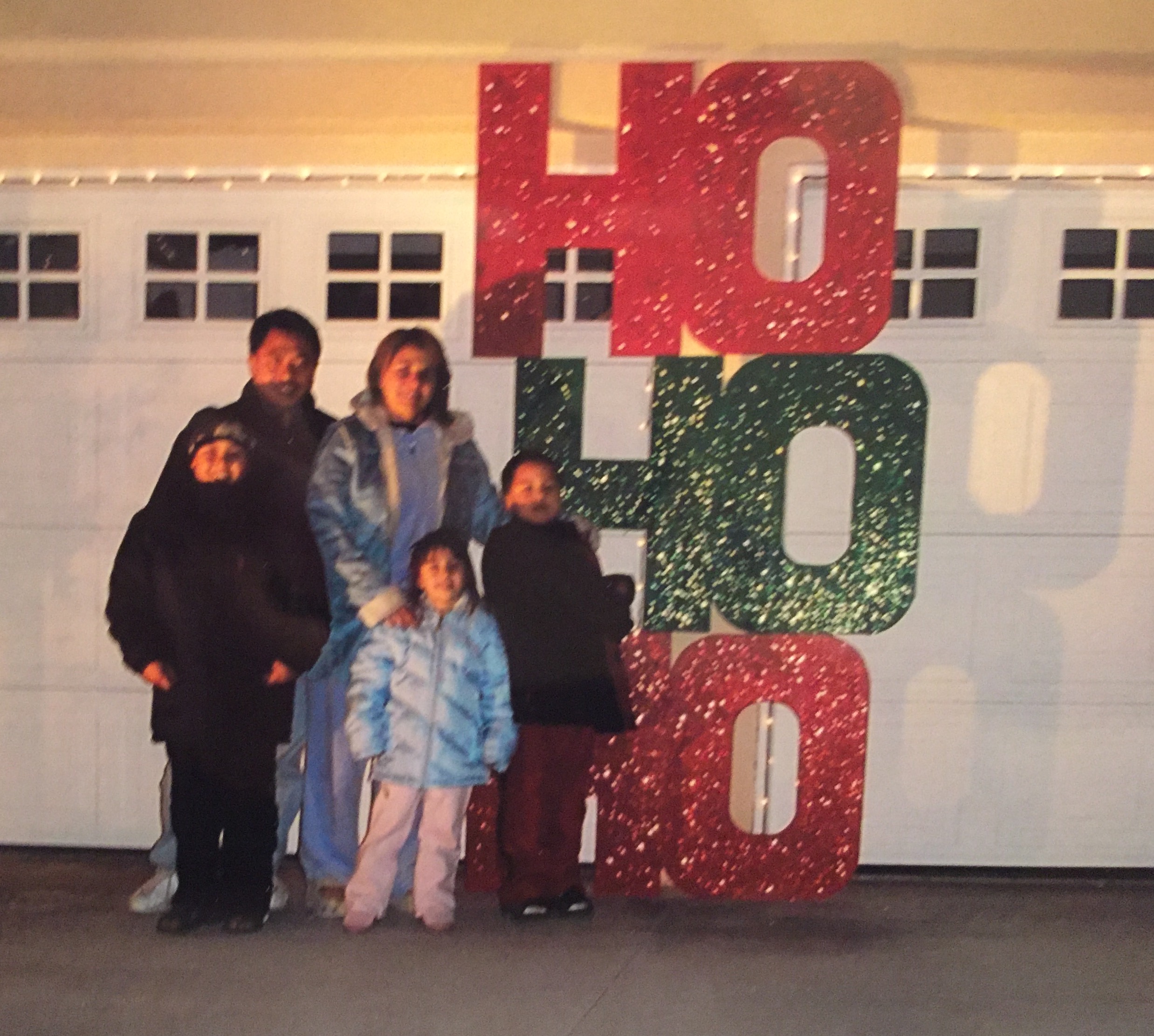 In 2010 posing with a sign that is just perfect for us