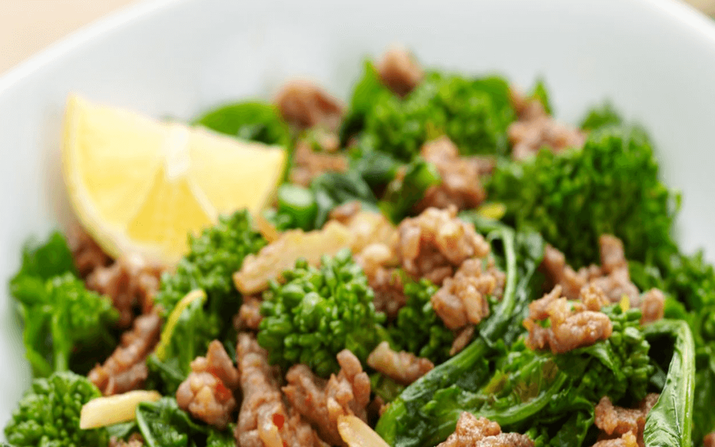 Broccoli Rabe with Hot Italian Sausage